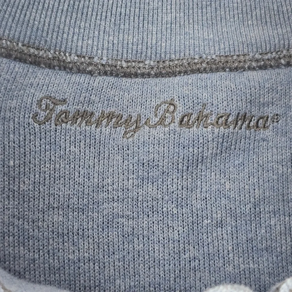 Tommy Bahama Mens XXL Full Zip Sweatshirt Dark Gray Heather Mock‎ Neck Jacket